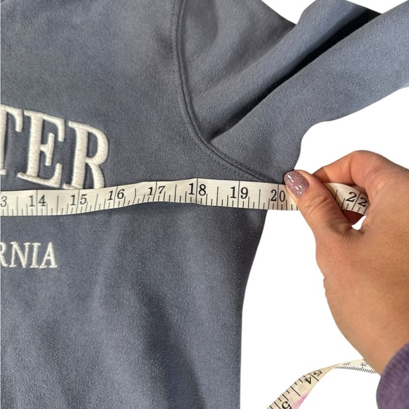 Hollister Pullover Small Blue Hooded Long Sleeve Sweatshirt Womens Y2K 0157 - Picture 5 of 8